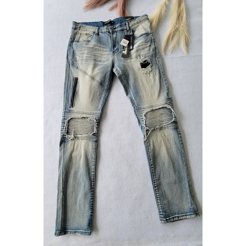 Road Narrows Jeans‎ Mens   36X32 Blue Denim  Wash: Blue Khaki